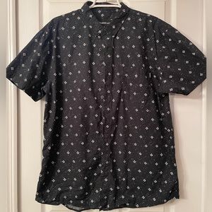 Mens button down short sleeve shirt